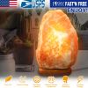 Salt Lamp Crystal Rock Salt Lamp with Dimmer Switch Hand Carved Table Lamps Night Light with Wood Base