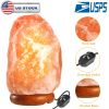 Salt Lamp Crystal Rock Salt Lamp with Dimmer Switch Hand Carved Table Lamps Night Light with Wood Base