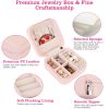Mini Jewelry Storage Box Portable Ring Earring Necklace Storage Travel Case PU Leather Jewelry Organizer Gift