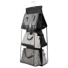 Hanging Handbag Organizer w/ 6 Pockets Closet Purse Storage Shelves Holder Hanging Shelf Bag