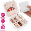 Mini Jewelry Storage Box Portable Ring Earring Necklace Storage Travel Case PU Leather Jewelry Organizer Gift
